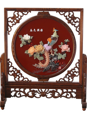 漆花祝福新中式玄关书房手工制作