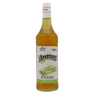 新日期安然香茅草调味糖浆1升装饮料果露水果茶咖啡奶茶调味原料