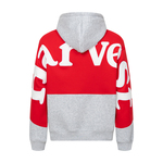 DHSS美式街头拼色重磅字母贴皮刺绣加绒连帽卫衣男女宽松休闲帽衫