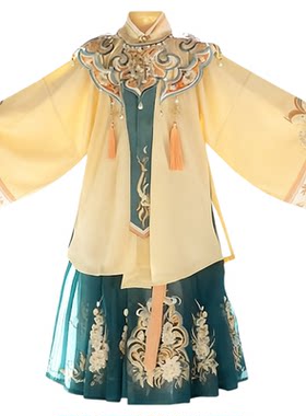 女童汉服明制秋季款儿童簪花服装