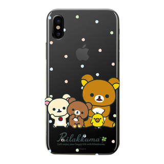 Outler日本PGA原装正版轻松熊苹果Xs手机壳透明硬壳防摔适用苹果iPhoneX保护套卡通可爱挂绳挂脖子