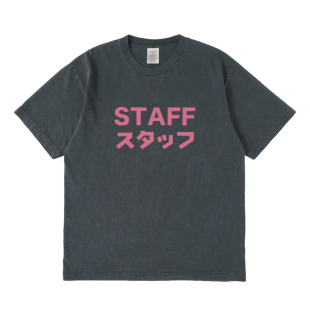 STAFF短袖t恤夏季设计感小众情侣男女宽松圆领上衣