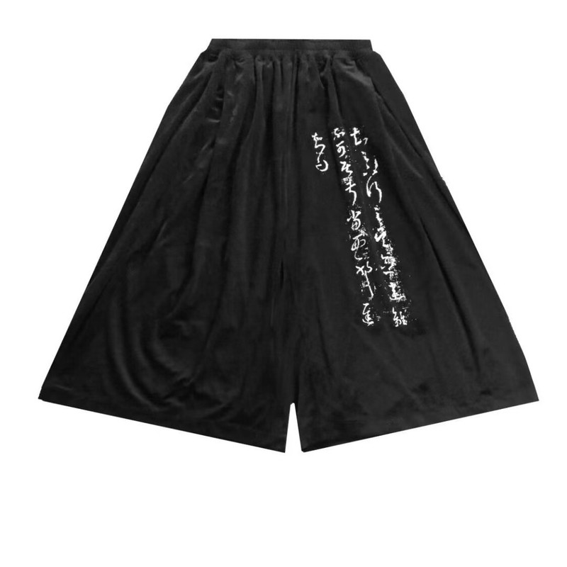 机车短袖能风道袍男潮牌嘻哈裤子