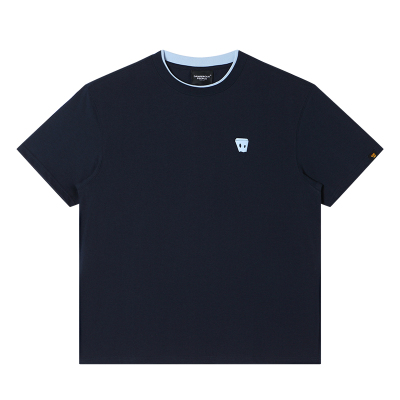 薛之谦dsp纸袋人百搭撞色双领T恤