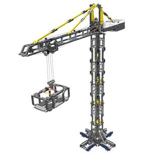 宇星模王17004积木工程系列塔吊成年高难度拼装电动遥控积木玩具