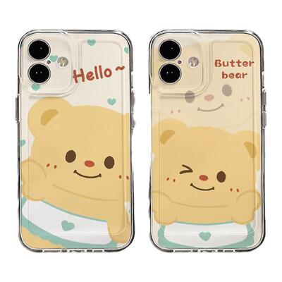 苹果系列手机壳卡通黄油小熊女款