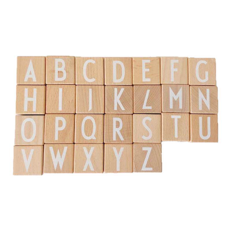 26个字母益智榉木玩具早教教具