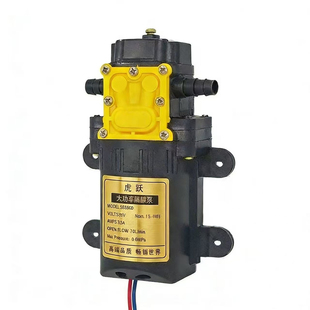 虎跃原厂12V喷雾器水泵大功率高压回流自吸隔膜泵虎跃7.0L水泵