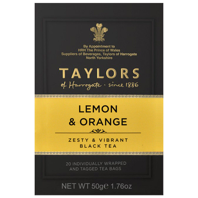 TAYLORS茶英国 泰勒柠檬橙子果香味红茶 20片袋泡茶包 进口茶叶