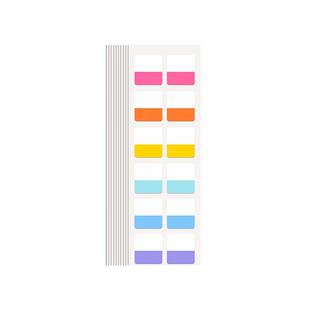 索引贴便签贴透明可书写纸质标签贴纸便利贴学生用莫兰迪分类指示书签记号引索贴小条标记小彩色荧光贴粘性强