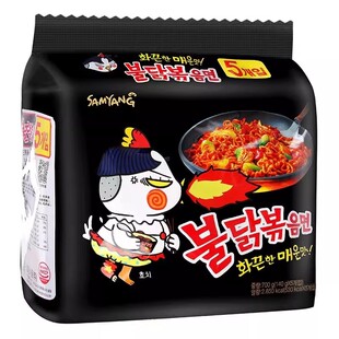 韩国进口三养火鸡面 SAMYANG网红泡面拉面拌面批发整箱煮泡方便面