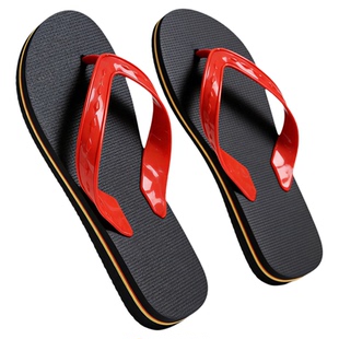 湛江双鹅牌红踏鞋雷州吴川老式经典防滑休闲夹脚男人字沙滩凉拖鞋