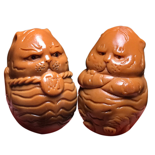 原创雕刻舟山橄榄核单籽胖虎小猫咪肥喵可爱男女文玩挂件吊坠苏工