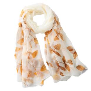 春季2026新款鳄鱼皱丝巾围巾女春秋薄款护颈妈妈款沙巾纱巾女款