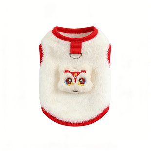 猫咪新年衣服小猫过年喜庆冬装加厚保暖加绒宠物背心防掉毛德文猫