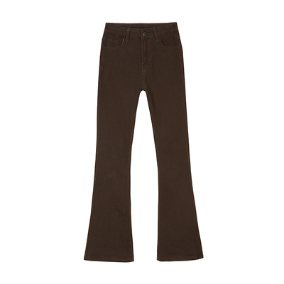 RTRX高腰微喇裤牛仔裤女显瘦显高