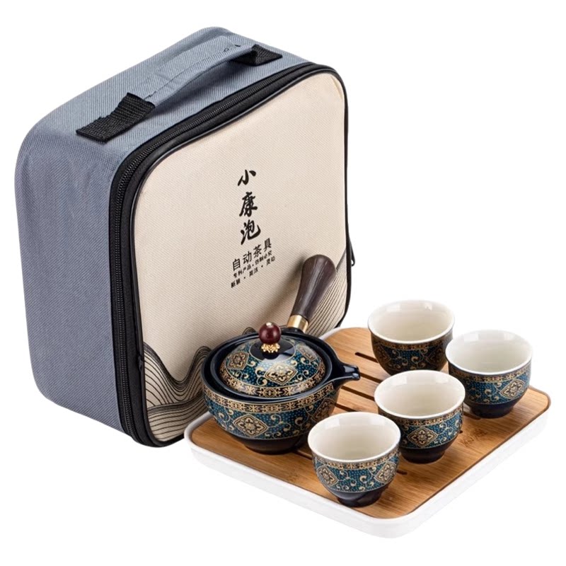 德化陶瓷逍遥泡旋转便携创新茶具
