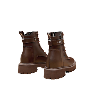 真皮马丁靴女英伦风2025冬新款小个子春秋单靴内增高短靴厚底靴子