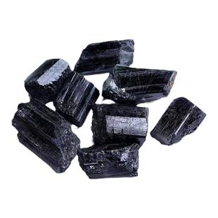 天然黑碧玺原石摆件矿石标本托玛琳电气石科普教学宝石石头防辐射