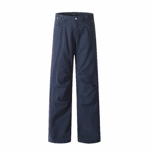 INKNOTS美式复古水洗直筒vintage法式工装裤男女潮牌休闲伞兵裤潮