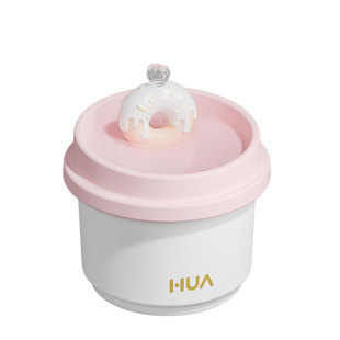 华仙宠甜甜圈宠物自动陶瓷猫咪饮水机恒温循环流动水喝水器饮水器