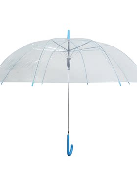 经济型透明雨伞半自动定制广告伞