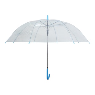 轻度使用型透明雨伞定制logo长柄伞儿童表演学生广告网红半自动