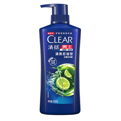 CLEAR/清扬男士洗发水去屑清爽控油型500g持久留香洗头膏洗发液