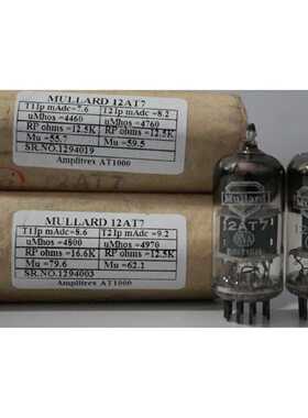 议价12AT7 MULLARD Square Getter 英国制造 Amplitrex 测试 1 匹