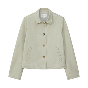 CountryMoment 英伦老钱风 小翻领合身短外套女春秋休闲正肩夹克