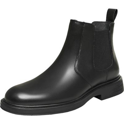 Tata/他她时尚休闲圆头男靴2023