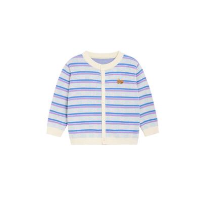 whitewheat格子苹果链条绣毛衣