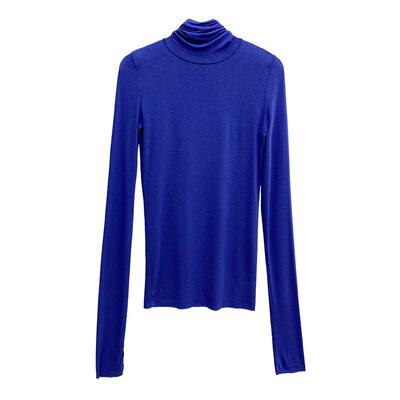 打底衫女长袖秋冬内搭网红洋气糖果色t恤薄款微透辣妹上衣高级感