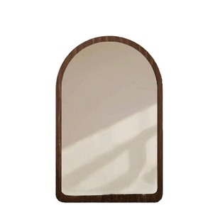 中古化妆镜浴室挂墙式拱形穿衣镜卫生间装饰镜卧室桌面梳妆台镜子