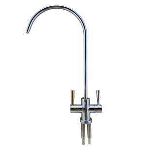 立升沁园净水器通用水龙头RO185配件纯水机2分双出水鹅颈龙头家用