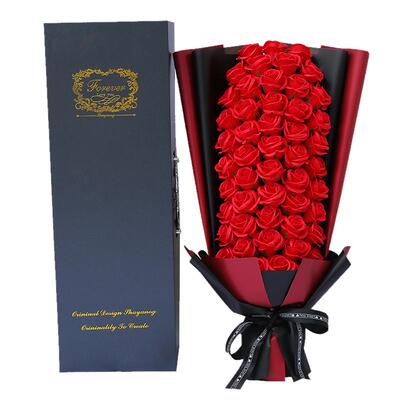 七夕情人节礼物送老婆女朋友女生生日永生肥皂花仿真玫瑰花束礼盒