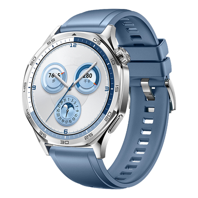 适用于华为GT5手表新款按压式硅胶表带watch gt5同款46mm智能手表运动透气替换腕带高级感男女款通用配件