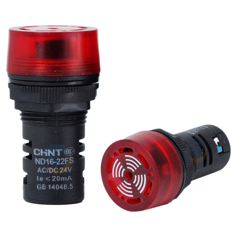 正泰声光蜂鸣器报警灯LED闪式ND16-22FS 220V 24V AD16-22SM 22mm