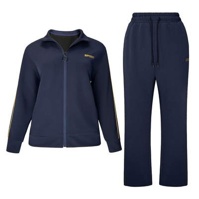 秋季加肥大码胖mm女士运动服套装