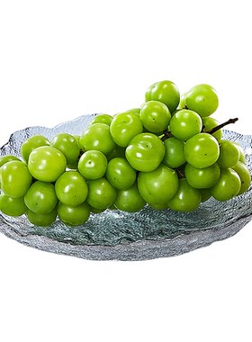 青苹果轻奢水果盘客厅家用2026新款高颜值网红家用玻璃零食干果碗