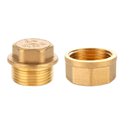 黄铜水管堵头4分6分1寸丝堵塞头