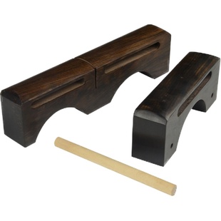 高低音梆子打击乐器戏曲梆子双音梆子高音低音梆子花梨木方型梆子