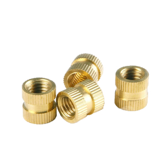 铜牙套M2注塑铜螺母M2.5铜镶件预埋件M3双通锁紧防松M4滚花M5M6M8