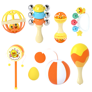 手摇铃新生婴儿玩具0到6个月益智早教宝宝抬头抓握训练沙锤见面礼