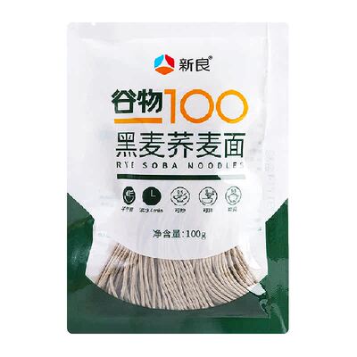 新良黑麦荞麦面0脂肪面条100g