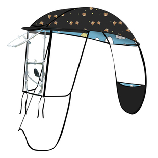 小型电瓶车遮雨棚新款两轮电动车一体篷摩托车挡风罩遮阳防晒雨伞