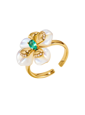 AmberLollipop贝母戒指女