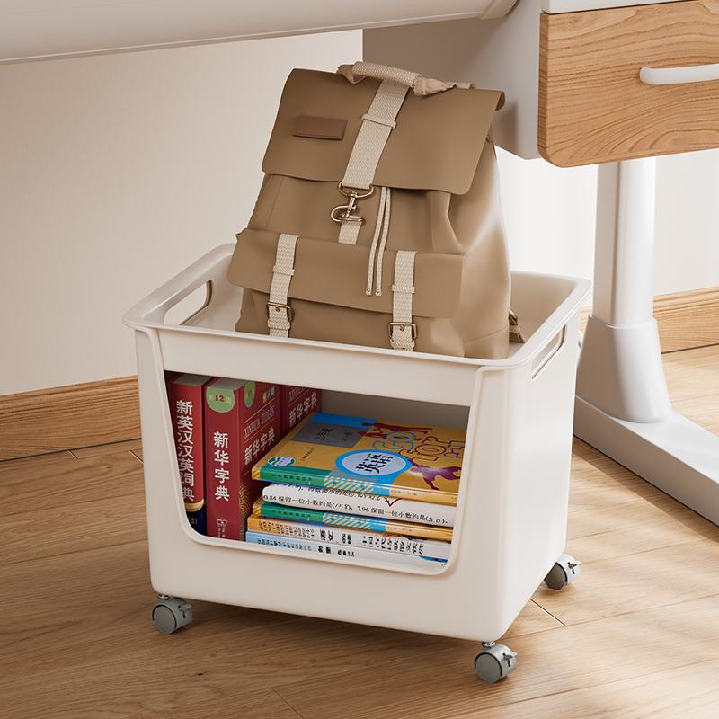 整理师推荐书包置物架可移动桌下书本收纳架小推车整理架宿舍神器