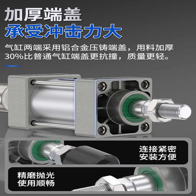 SCJ63/80/100/75/125/150/200-50可调标准气缸小型气动大全大推力
