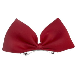 韩版太空棉红色大蝴蝶结宝宝立体夹公主发箍带齿女孩顶夹